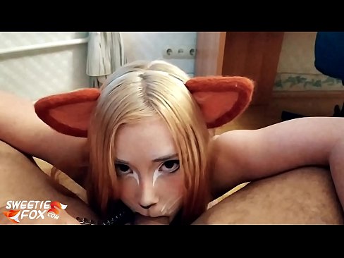 ❤️ キツネがチンポを飲み込み、口の中にザーメンを出す ❤ 自家製ポルノ ❌️❤